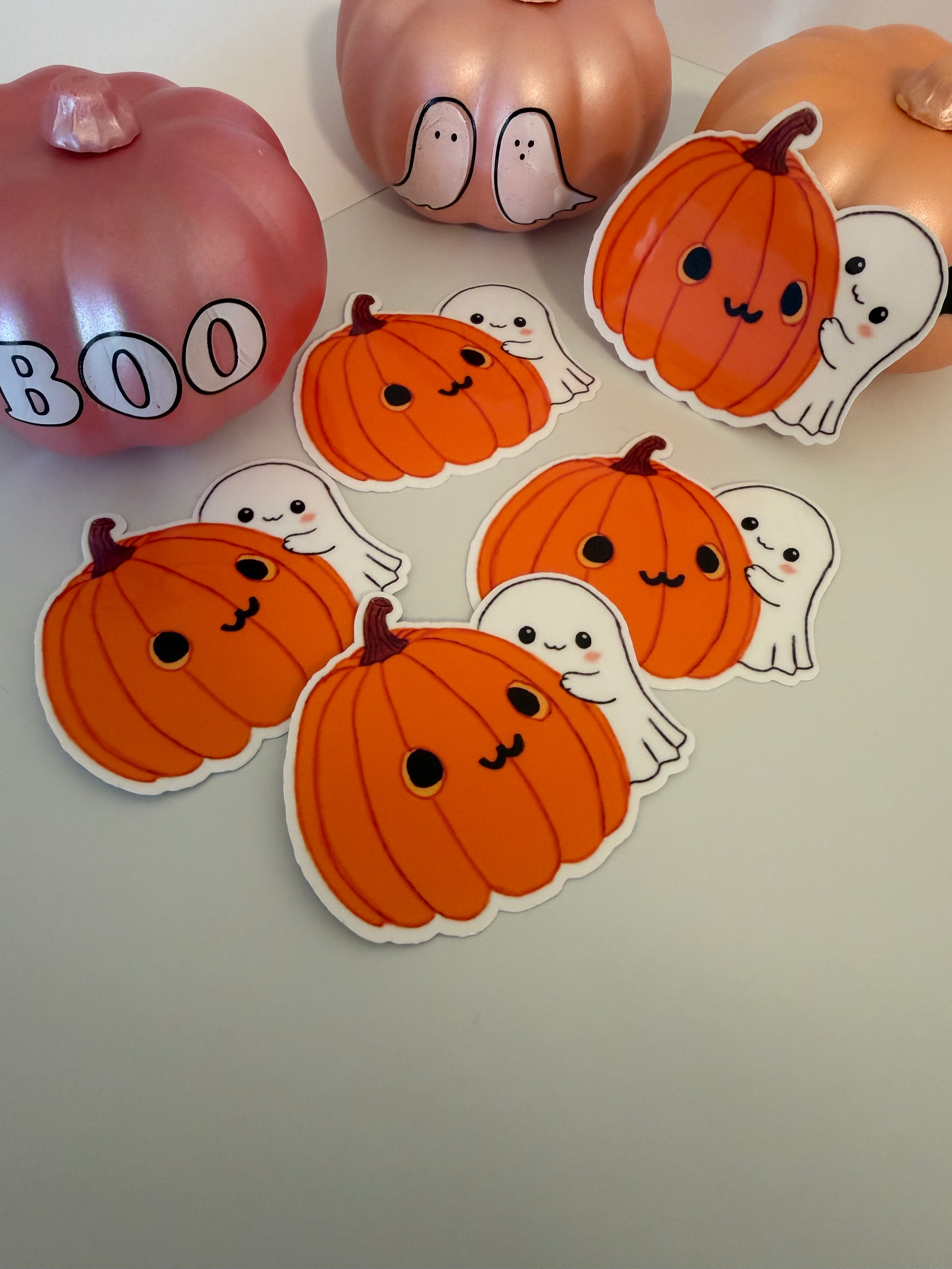 Cute Ghost with Pumpkin
