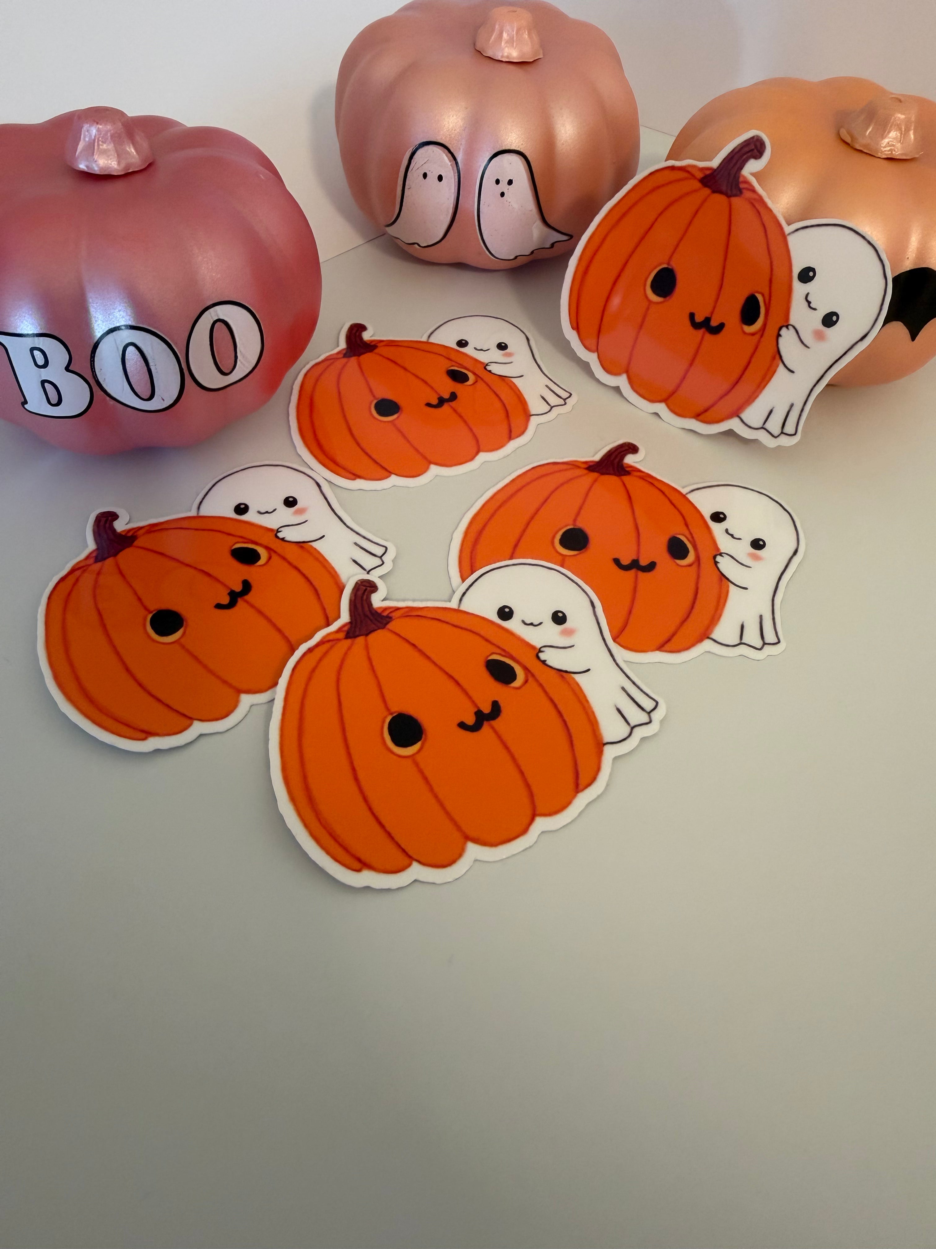 Cute Ghost with Pumpkin