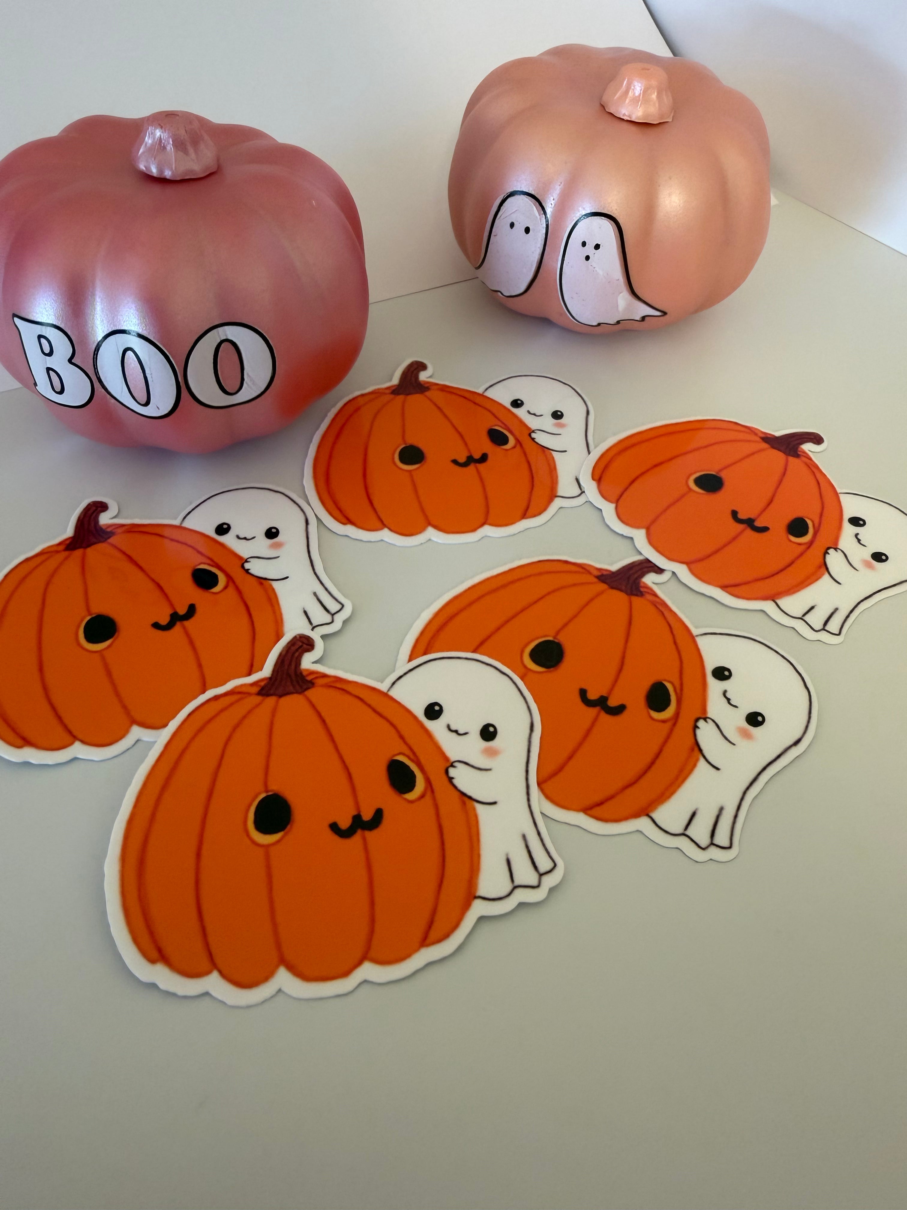 Cute Ghost with Pumpkin