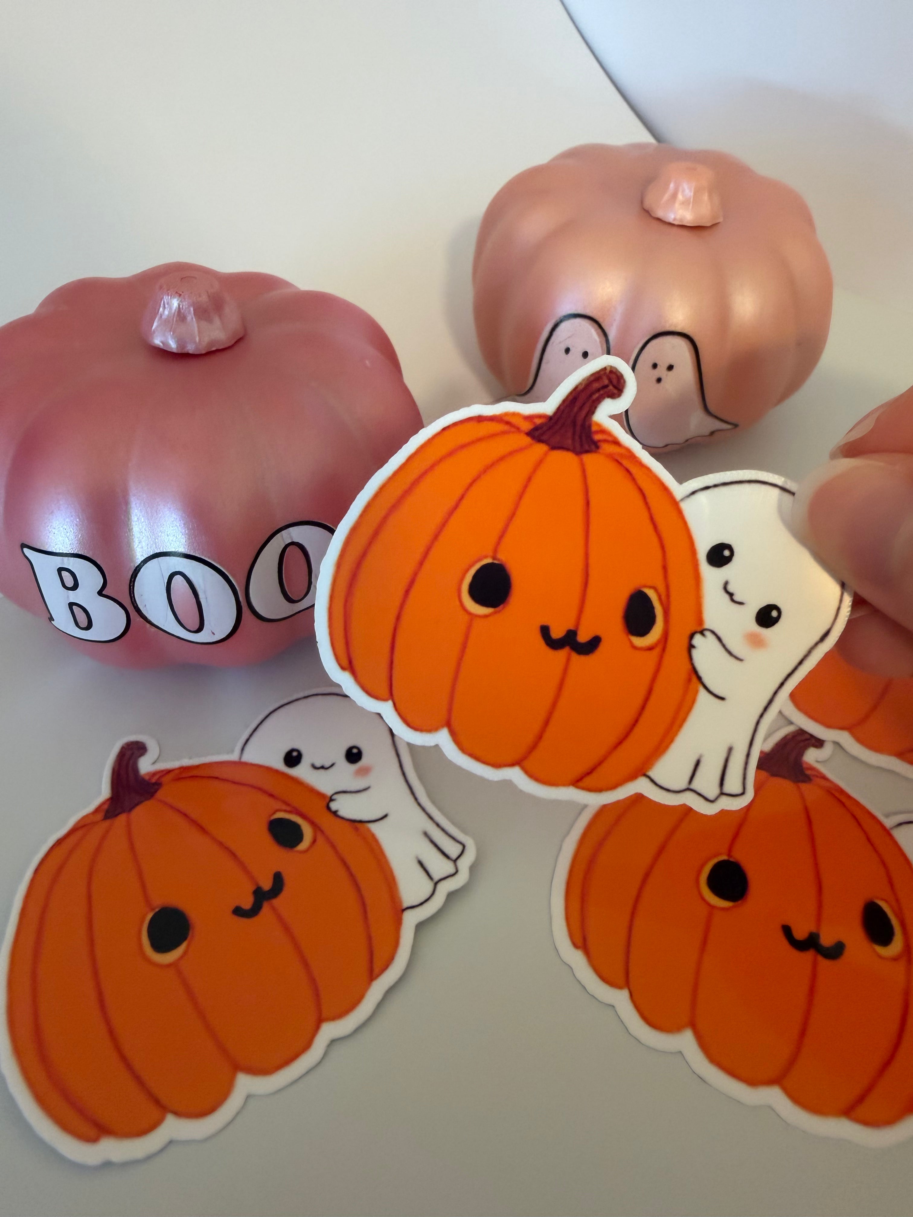 Cute Ghost with Pumpkin