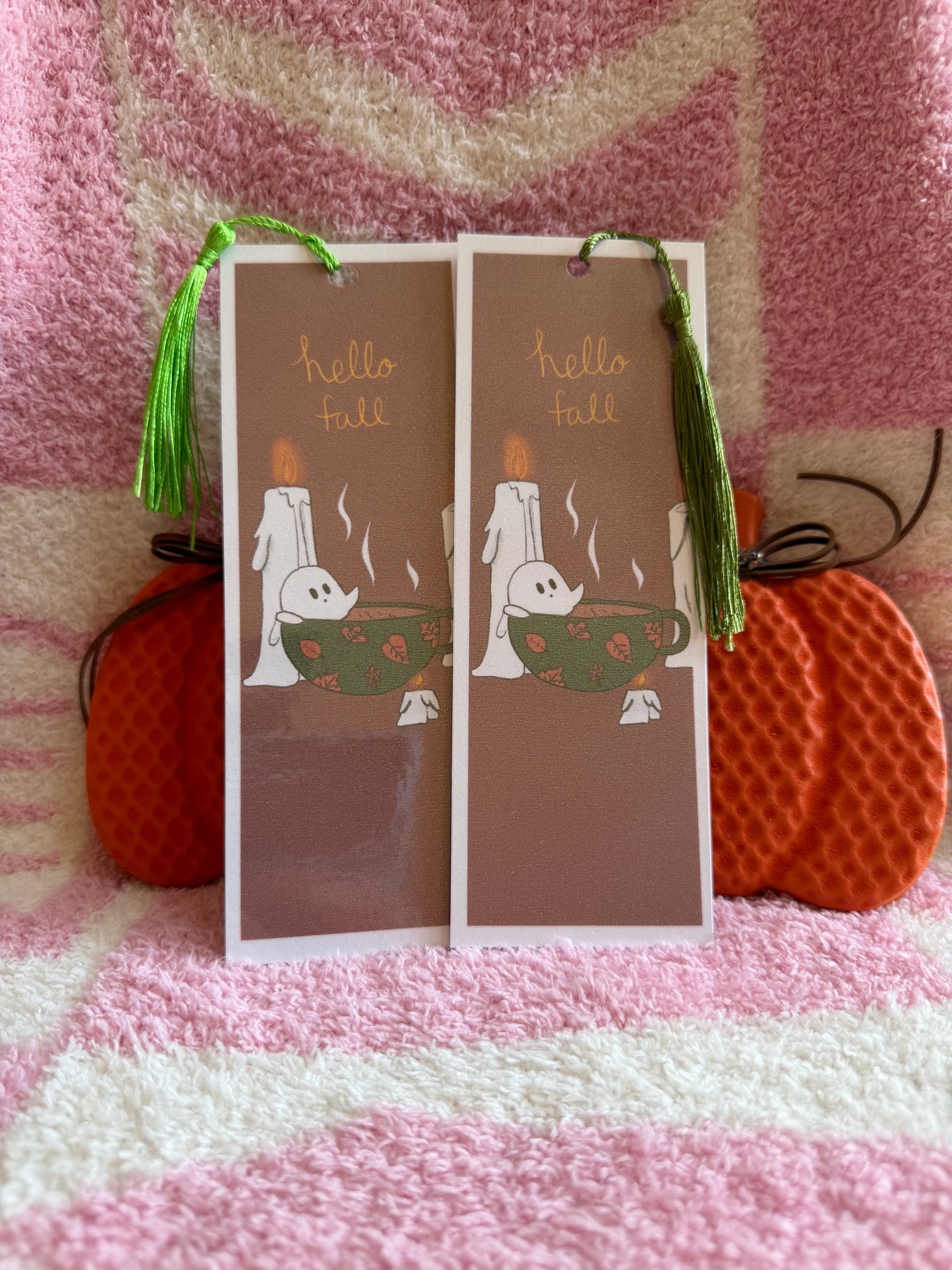 Hello fall ghost bookmark