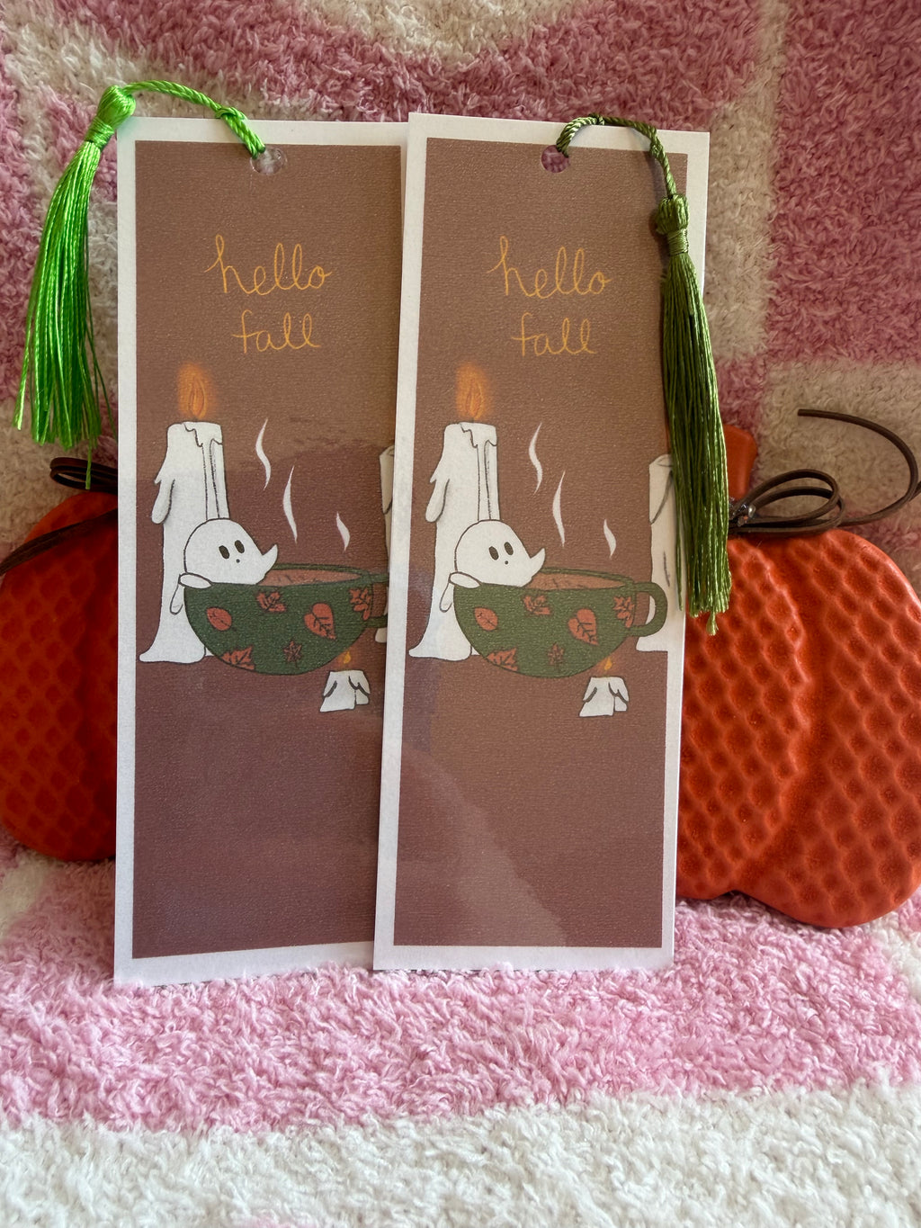 Hello fall ghost bookmark