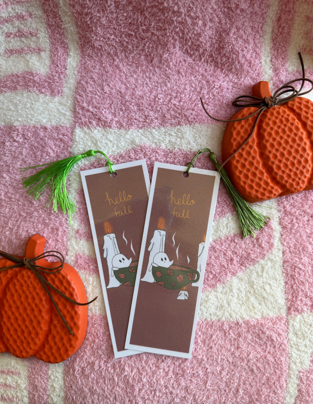 Hello fall ghost bookmark