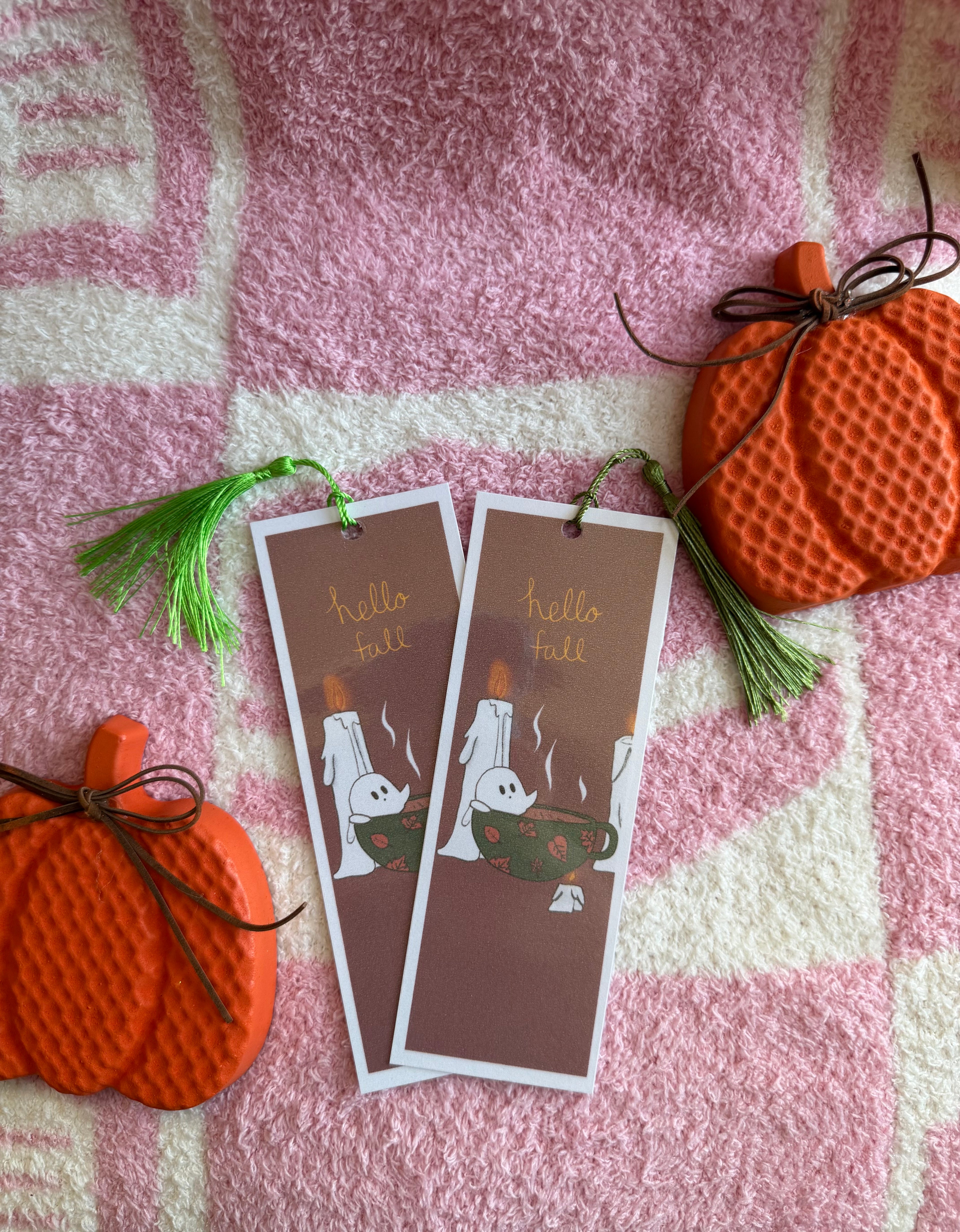 Hello fall ghost bookmark